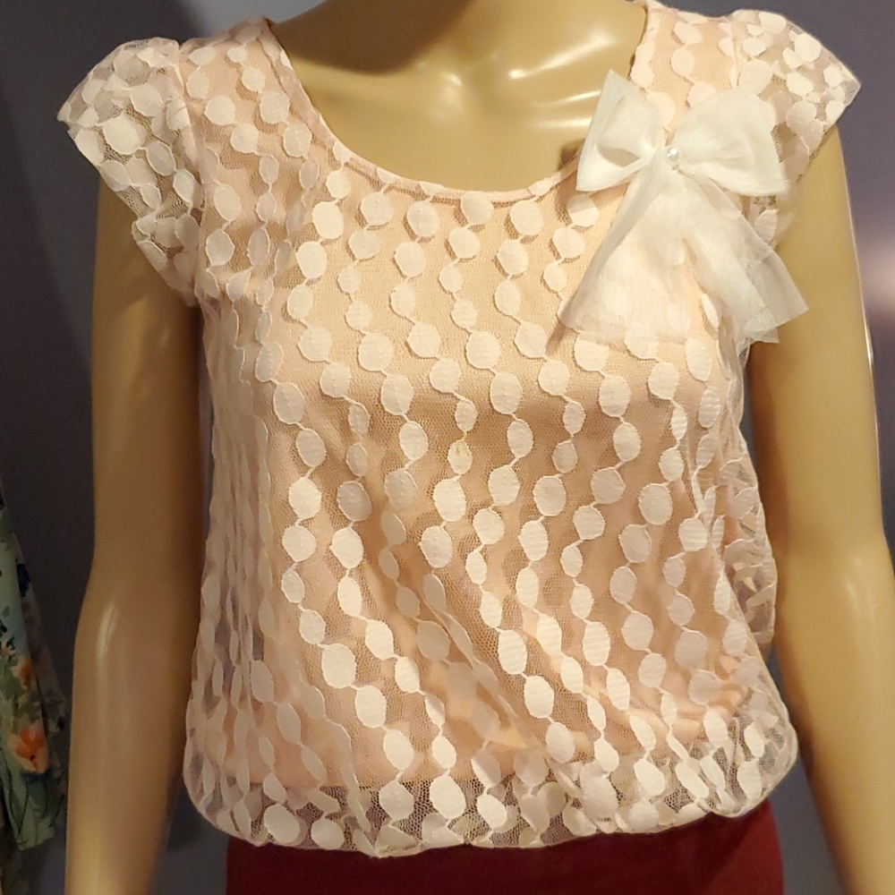 Vintage Pink Babydoll Top